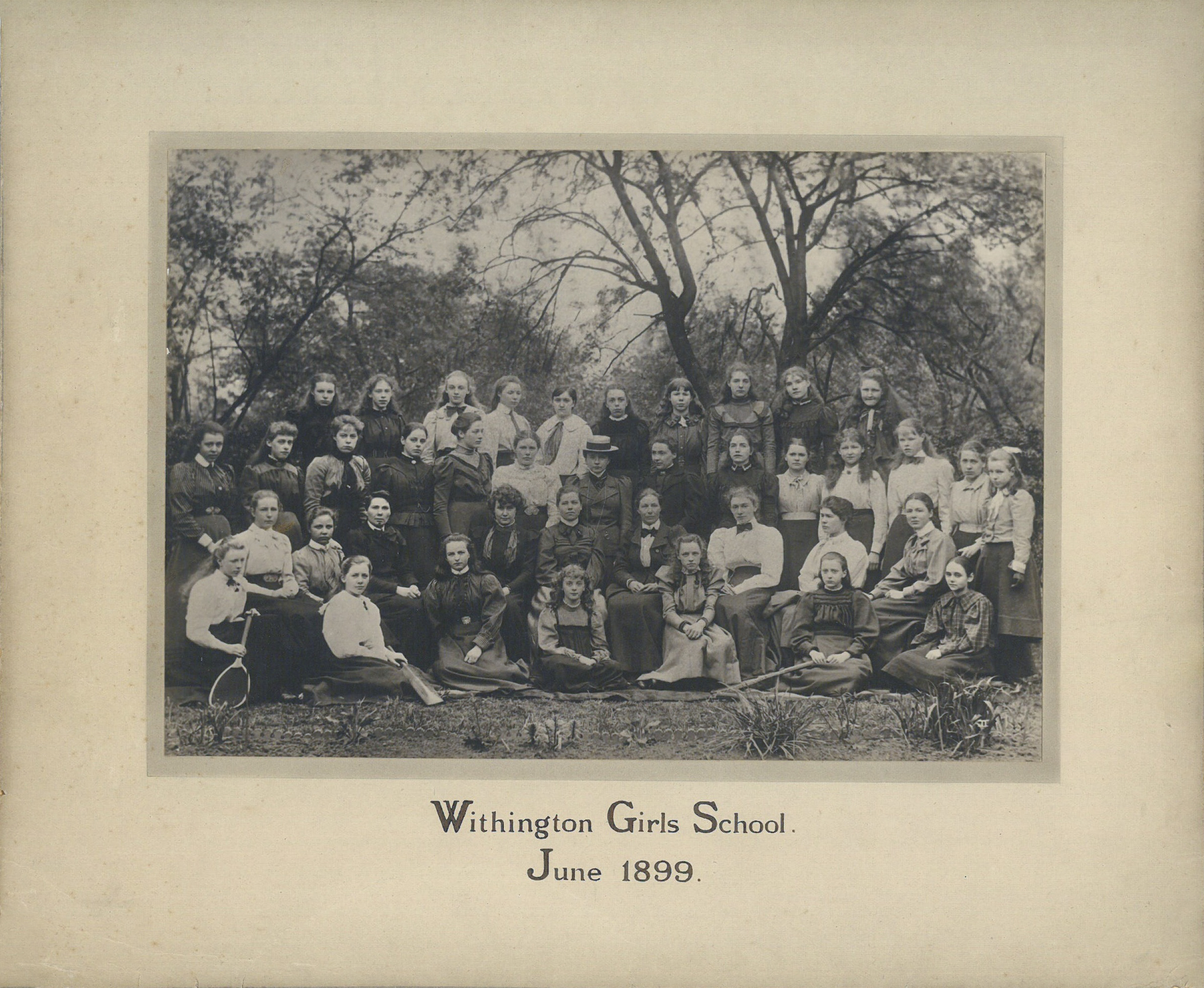 First Standing Row: (L to R): 6th is Marion, 10th is Helene, 13th is Juliet.
